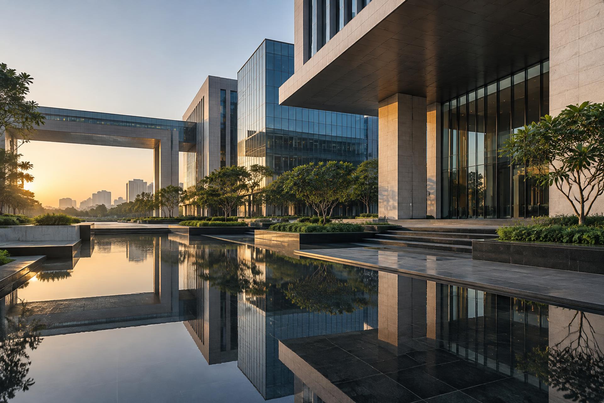 Modern commercial campus managed for long-term performance